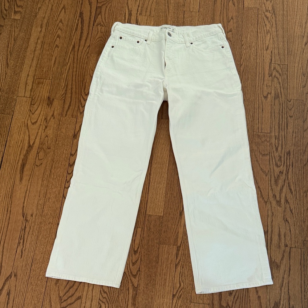 Abercrombie & Fitch Women's Straight White Jeans